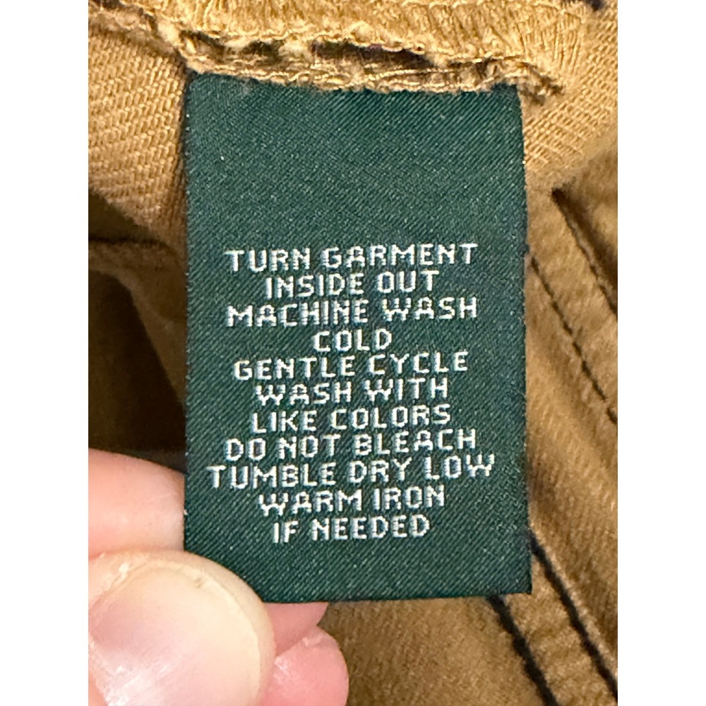 Lauren Jeans Co Ralph Lauren Tan Khaki Flare Leg Pants Embroidered Pockets Sz 10 - Picture 4 of 4